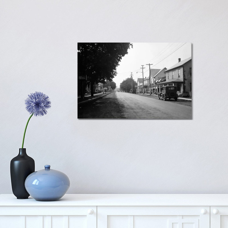 1930s Jennerstown Pennsylvania Looking Down the Main Street of This Small Town 1 Piece Wrapped Canvas Wall Art
