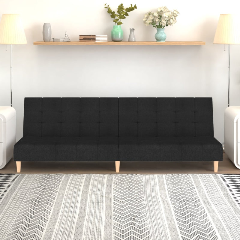 Rovilla Upholstered 78.7'' Sofa, Black Fabric