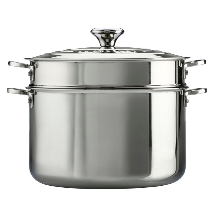 Le Creuset Premium Stainless Steel 7 Quart Stock Pot with Lid