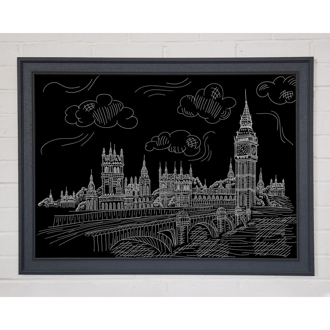 Houses Of Parliament und Big Ben Umriss - Drucken