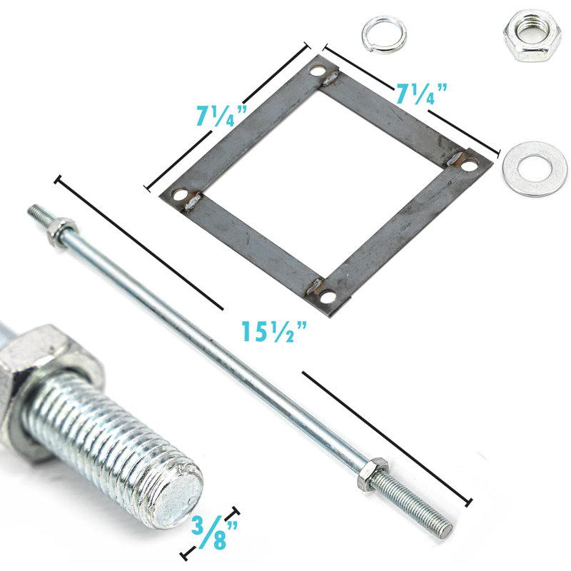 Ensemble de cadre de base renforcé Amgo pour barre d'ombrage, barre d'armature robuste de 15 po