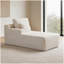 Chaise longue en velours côtelé beige, aucun assemblage requis, orientation gauche, emballage sous vide pour salon