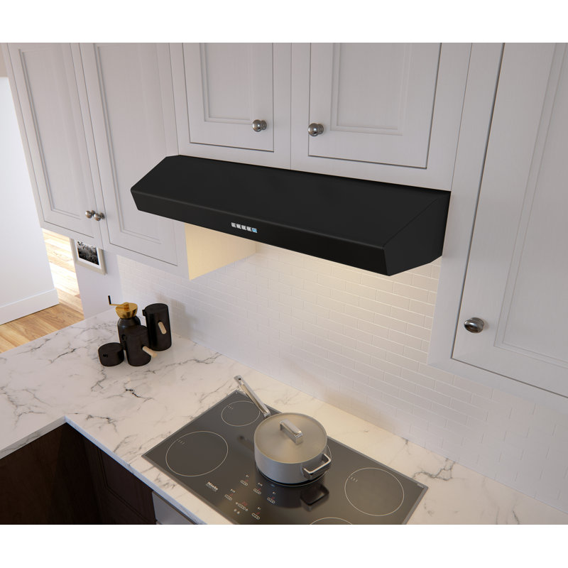 Zephyr Breeze II 30 in. 400 CFM Under Cabinet Range Hood with LED Lights, Black