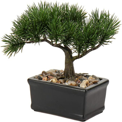 Artificial Bonsai Tree Juniper Faux Plants Indoor Small Fake Plants Decor With Ceramic Pots For Home Table Office Desk Bathroom Shelf Bedroom Living Room Farmhouse Decorations
