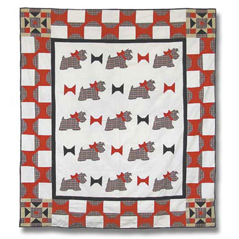Scottie Quilted Throw Blanket
