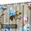 Rideau de douche bleu sarcelle avec 12 crochets-1381076464