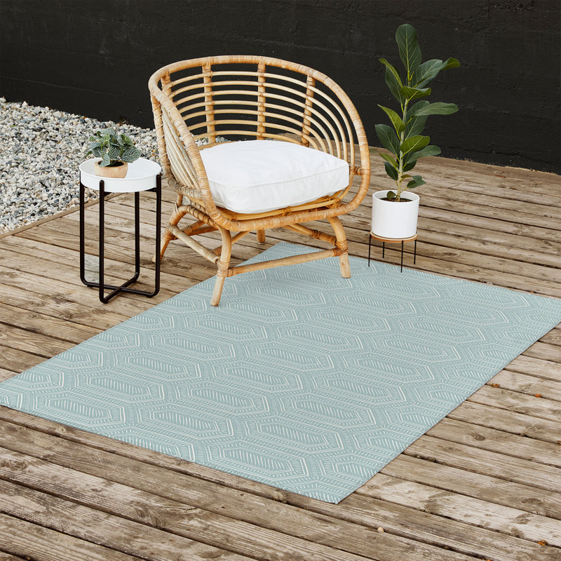 Geometric Indoor Rug, Rectangle 4' x 6'