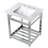 Kingston Brass Quadras 25-Inch Ceramic Console Sink with Stainless Steel Base and Shelf-49617814-49610621