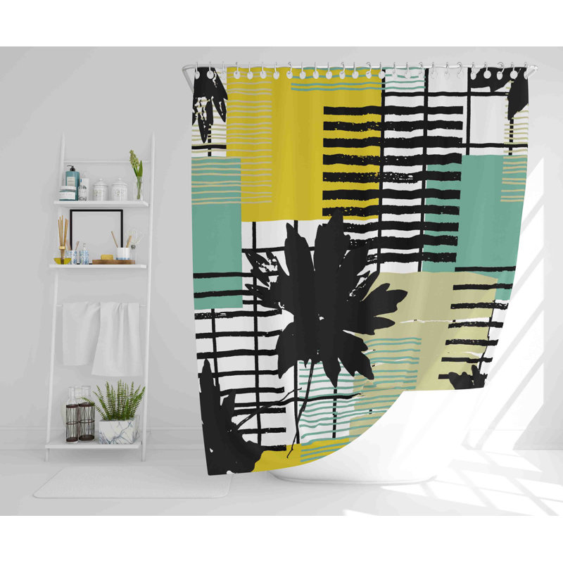 Flinchum Polyester Shower Curtain Set, 168cm H x 168cm W