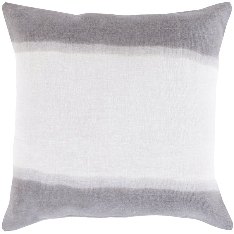 Linen Throw Pillow, 18" H x 18" W x 0.25" D