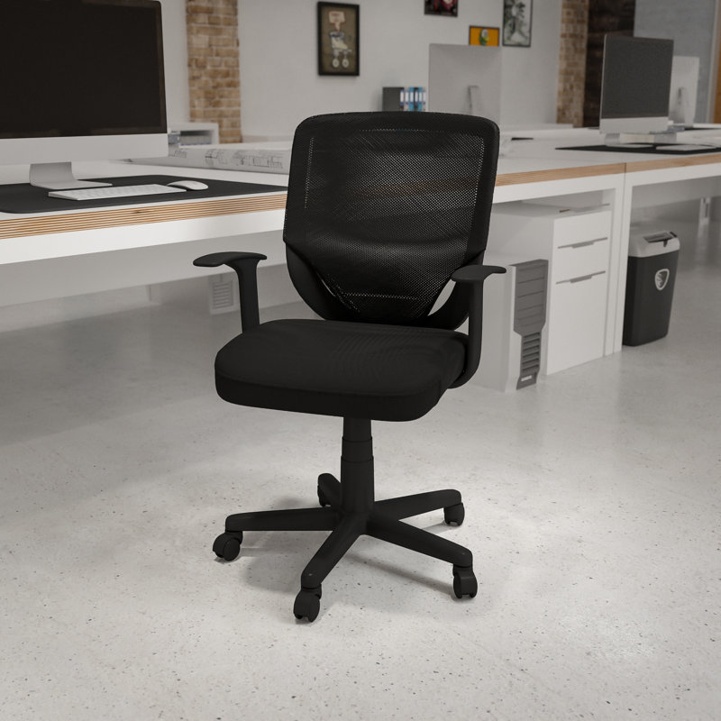 Chaise de bureau pivotante à dossier mi-haut en filet