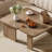 Modern Minimalist Coffee Table Set, Rectangle Coffee Table with Splicing Design, Multifunctional Combination Table for Living Room -1014373717