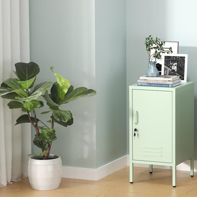 Table de bout en métal avec 2 tablettes réglables