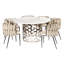 Ensemble de chaise de salle à manger avec accoudoirs tressés Tyrone-55173937-125186628
