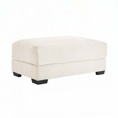 Corduroy Fabric Ottoman
