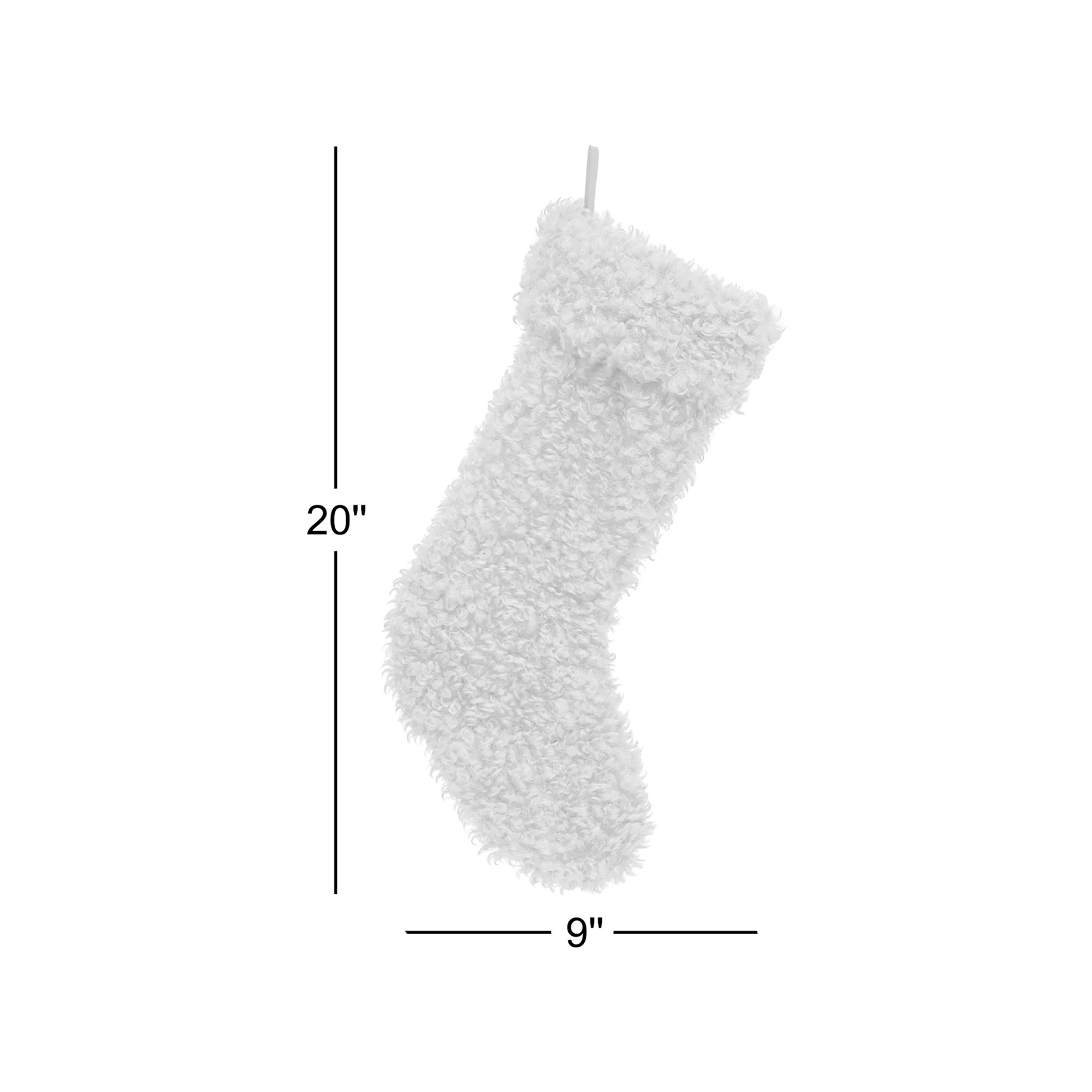 Sherpa Fabric Stocking, Brown