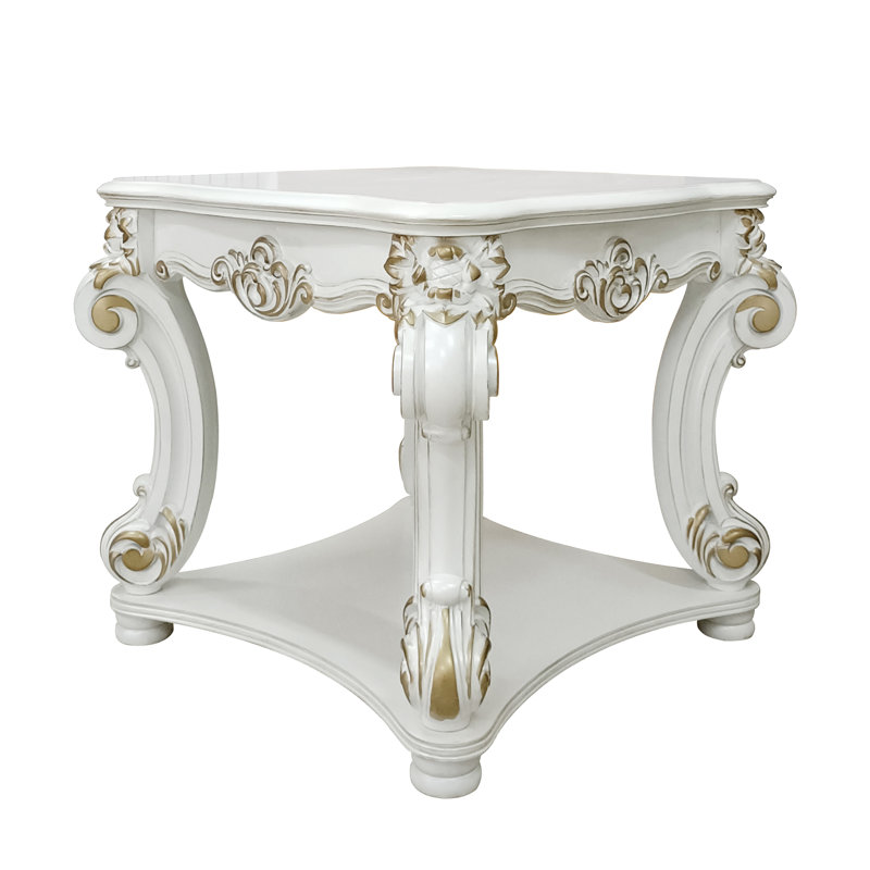 Table de bout à tréteaux avec rangement Haskard