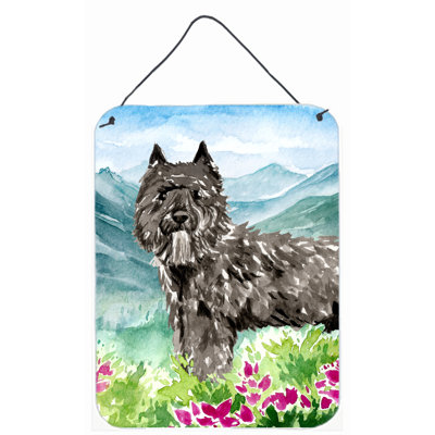 Décoration murale terrier suspendue en gaélique floral mountain
