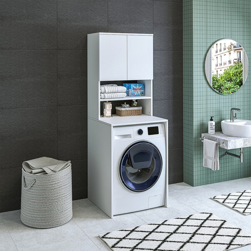 Manufactured Wood Laundry Room Organiser, White