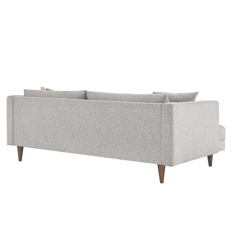Zoya Light Gray Fabric Sofa with Down Fill Cushions