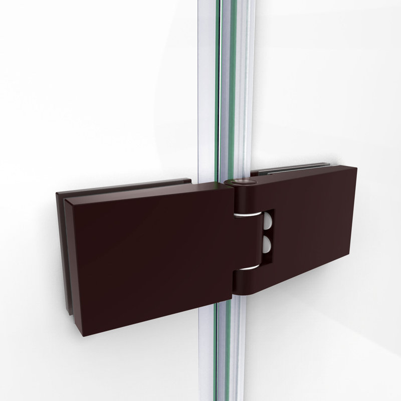 Aqua Ultra 57" W x 58" H Hinged Tub Door, Oil Rubbed Bronze