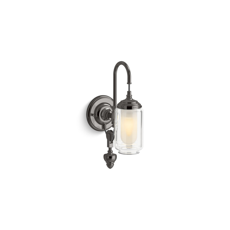 Artifacts Adjustable One-Light Sconce, Titanium