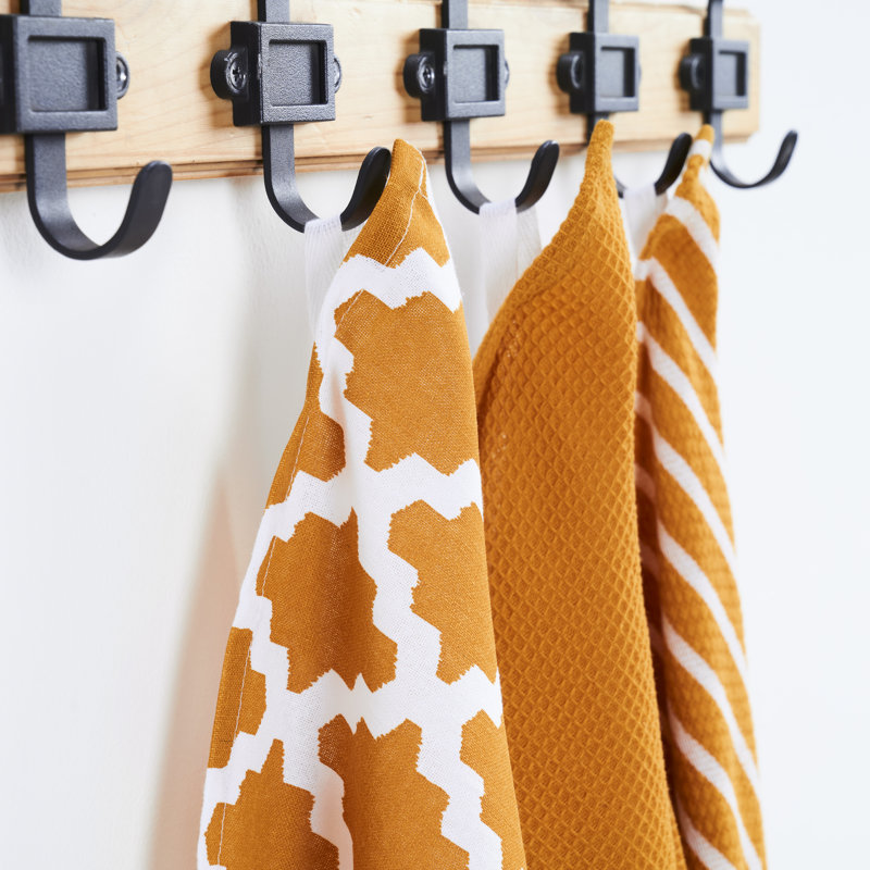Stripe Jacquard Tea Towel Kitchen Towel, Yellow
