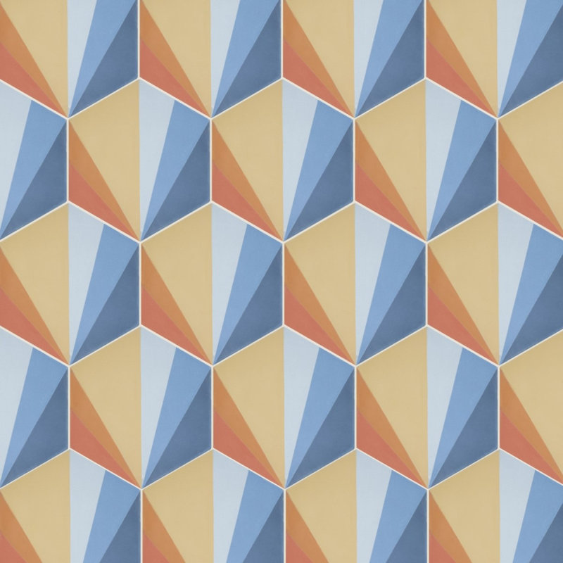 Soleil By Trina Turk 8" X 9" Cement Wall & Floor Tile, Desert