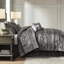 Édredon grand gris - 7 pièces avec motifs de feuilles et de rayures pour l'élégance et-121228382-121228385