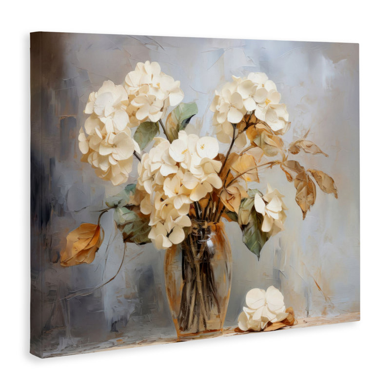 Aged With Grace Hydrangeas Canvas, design by LSR Creative Studio, 24" H x 30" W