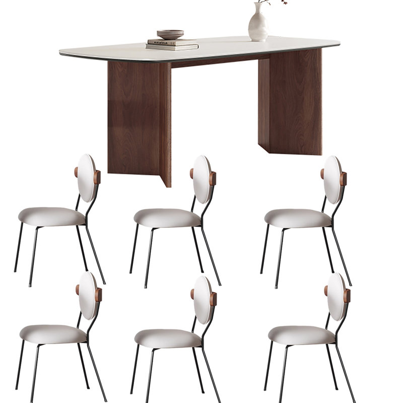 Ensemble de salle à manger rectangulaire, H 29,5 po x L 78,7 po x l 35,4 po