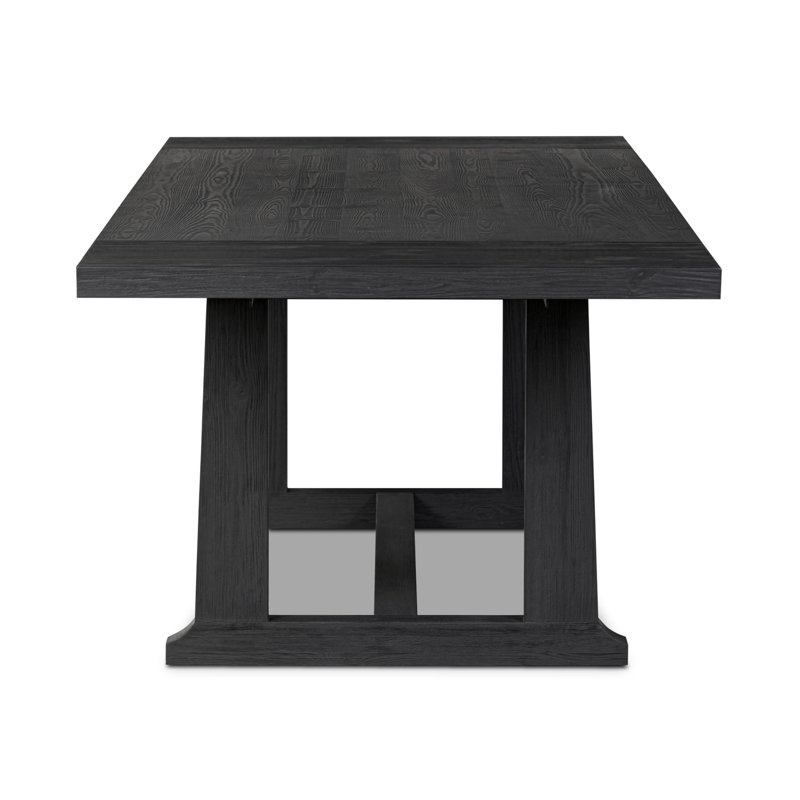 Otto Pine Wood Dining Table, Black