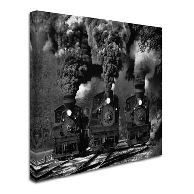 « train course », reproduction de photo sur toile tendue