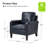 Pascarella 31.5" W Transitional Genuine Leather Club Chair with Solid Wood Legs-93301719