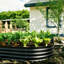 Grand lit de jardin moderne en acier galvanisé de 8 pi x 4 pi x 1 pi pour la maison