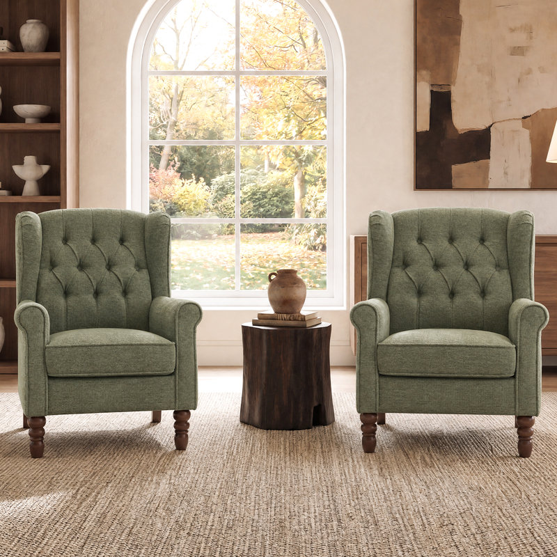 Petit fauteuil d'appoint Angiolino, Mélange de polyester vert