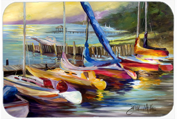 Planche à découper en verre caroline trésors de soleil Sailboat