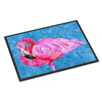 Paillasson d’intérieur antidérapant flamant rose Englert