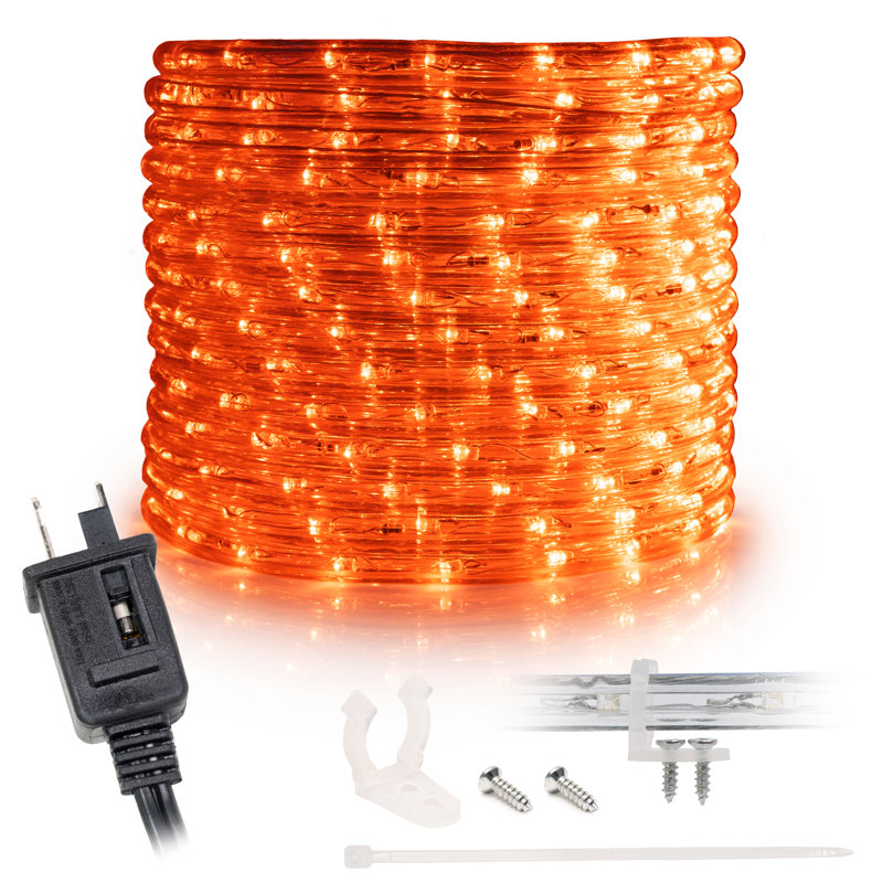 Les lumières de corde électrique The Holiday Aisle, 20 pi, Orange