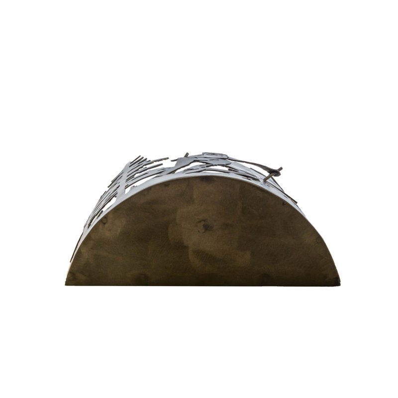 Antique Copper Ski Lodge Wall Sconce with Novelty Shade