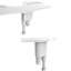 Bidet de toilette en plastique blanc avec deux buses à l'avant, lavage féminin et arrière, commandes à bouton, support de téléphone, poids du colis de 2,19 lb