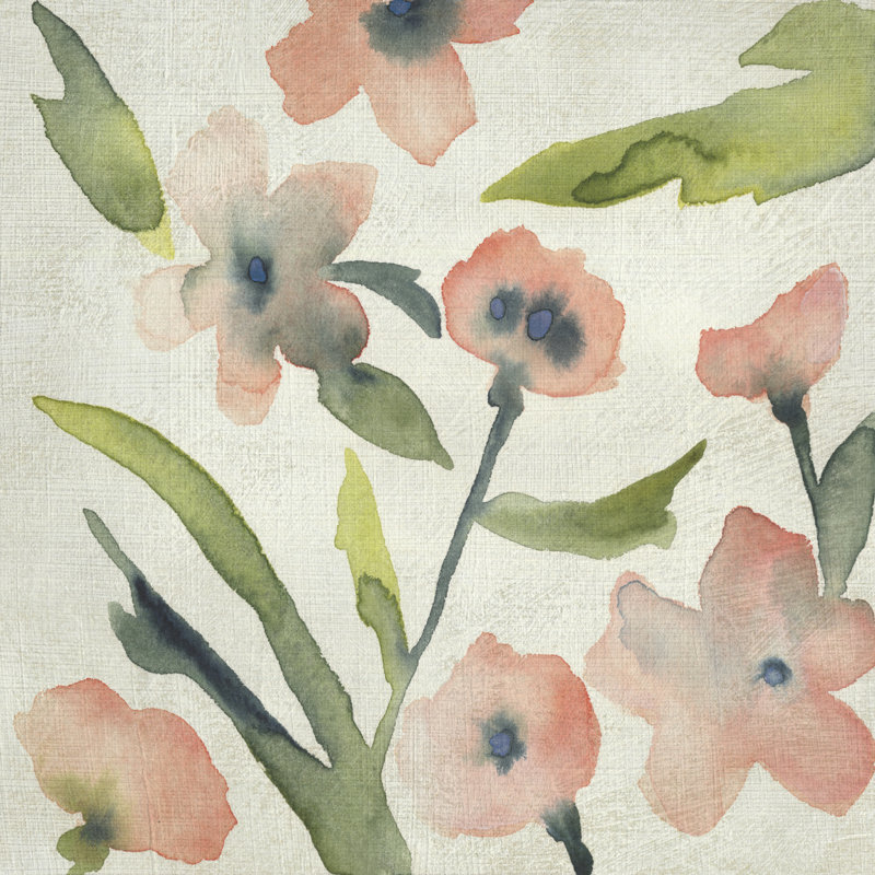 Blush Pink Blooms II by Chariklia Zarris - Wrapped Canvas Painting, 51cm H x 51cm W