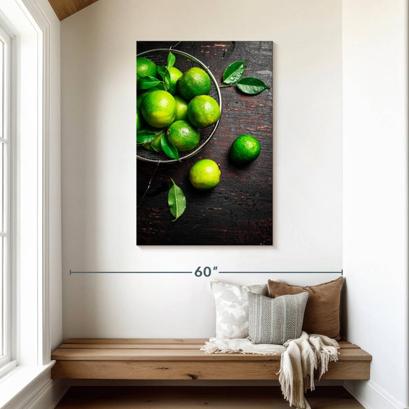 Yarlin Bowl Of Limes, 45" H x 30" W