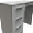 Contrast 3 Drawer Vanity in Dusk Grey (Ready Assembled)