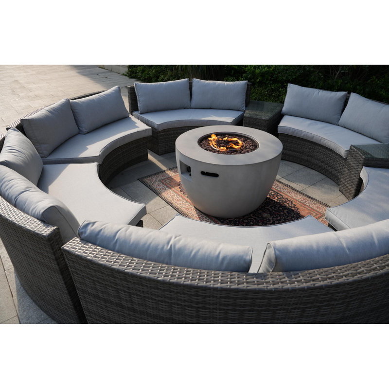 12 - Person Patio Conversation Set with Cushions