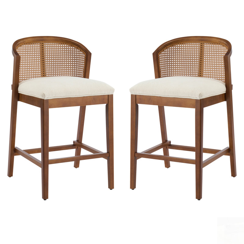 Ensemble de 2 tabourets de comptoir d'intérieur en bois, parfaits pour des sièges confortables et élégants
