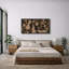 Impression sur toile encadrée moderne moderne de forme organique abstraite brune-125011620-125011621