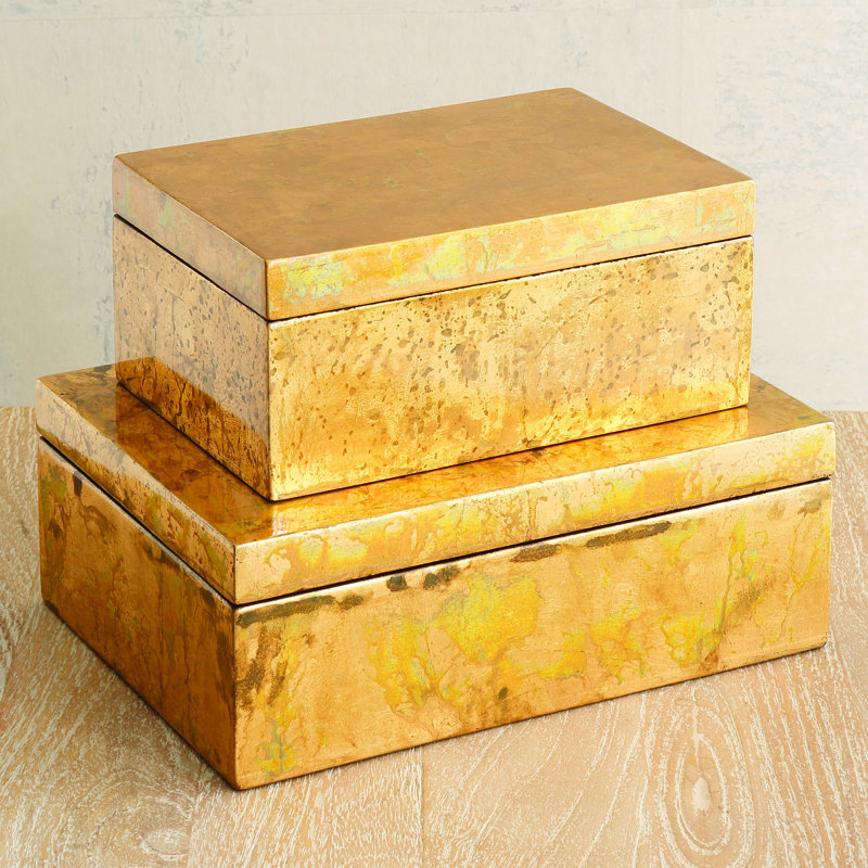 Decorative Box, Large, Luxe Gold