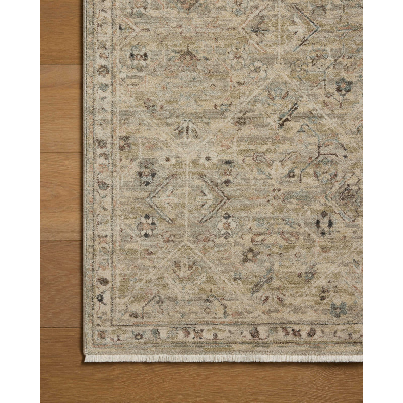 Tapis traditionnel argent / mousse Loloi Soraya, Rectangle 7 pi 10 po x 10 pi