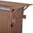 Modern 60.2"W Outdoor Kitchen Island with Stainless Steel Top, Wine Rack & Spice Rack (Brown)-129470428
